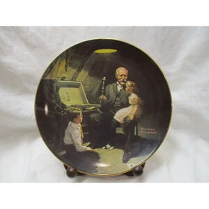 Norman Rockwell, Grandpa's treasure chest, Decorative Plate collectible